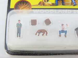 LOT of 5 N Scale Woodland Scenics Figure Packs: Mechanics, Football, Checkers +