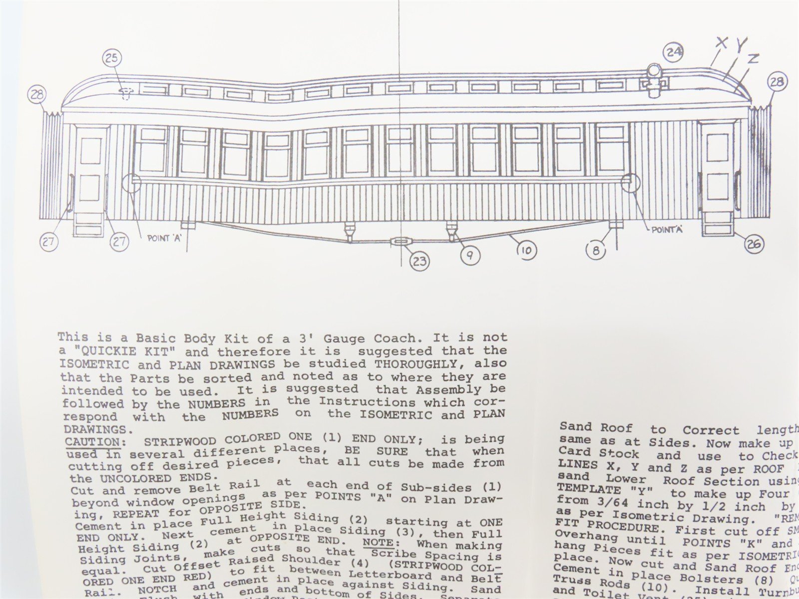 HOn3 LaBelle Craftsman Kit #HOn3-25 Undecorated Closed Vestibule Coach Passenger