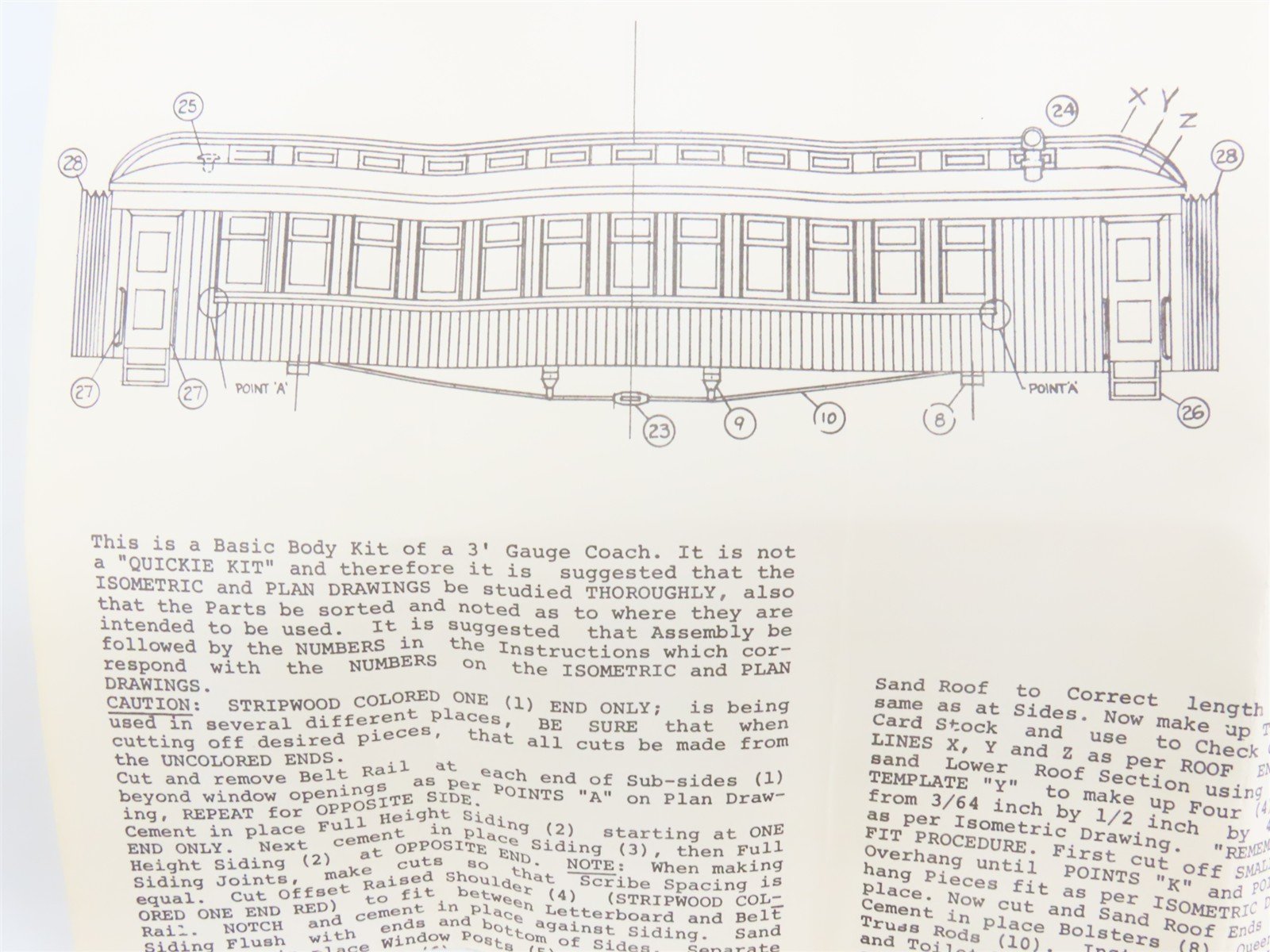 HOn3 LaBelle Craftsman Kit #HOn3-25 Undecorated Closed Vestibule Coach Passenger