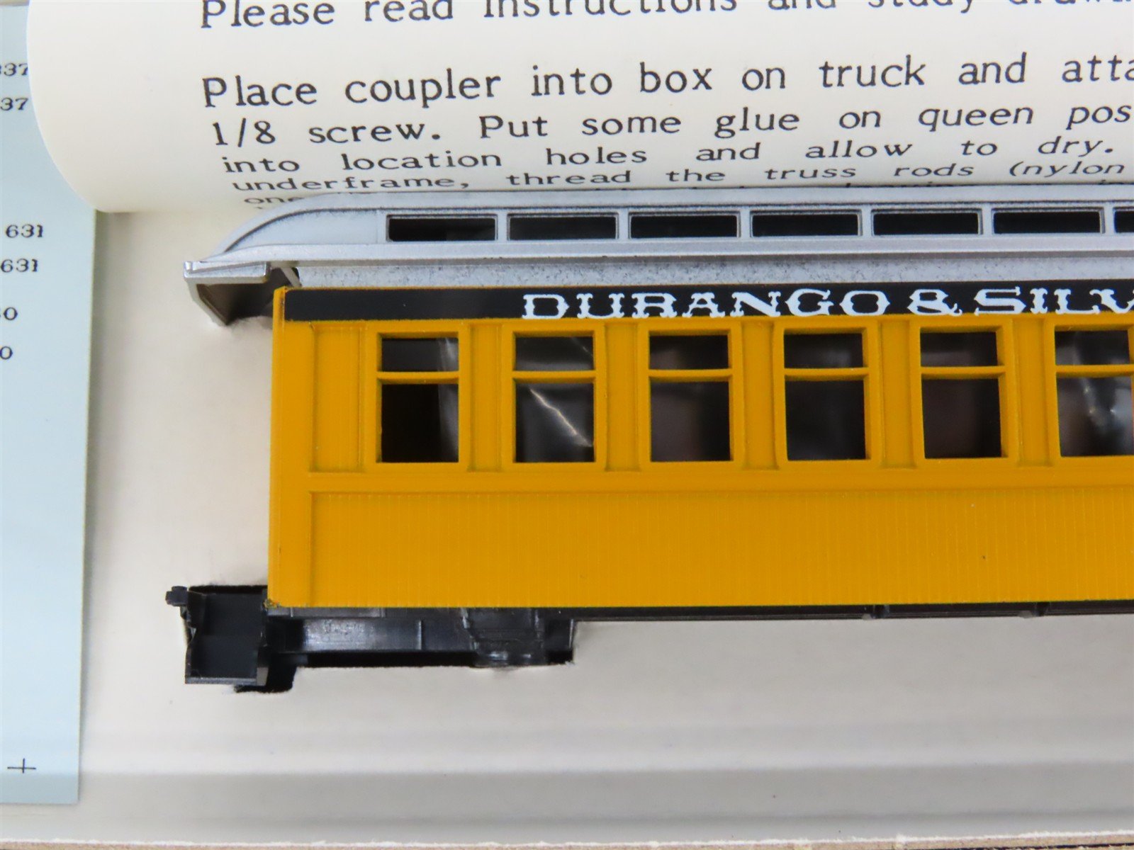 HO Scale Roundhouse Kits D&S Durango & Silverton 34' Overton Passenger 3-Car Set