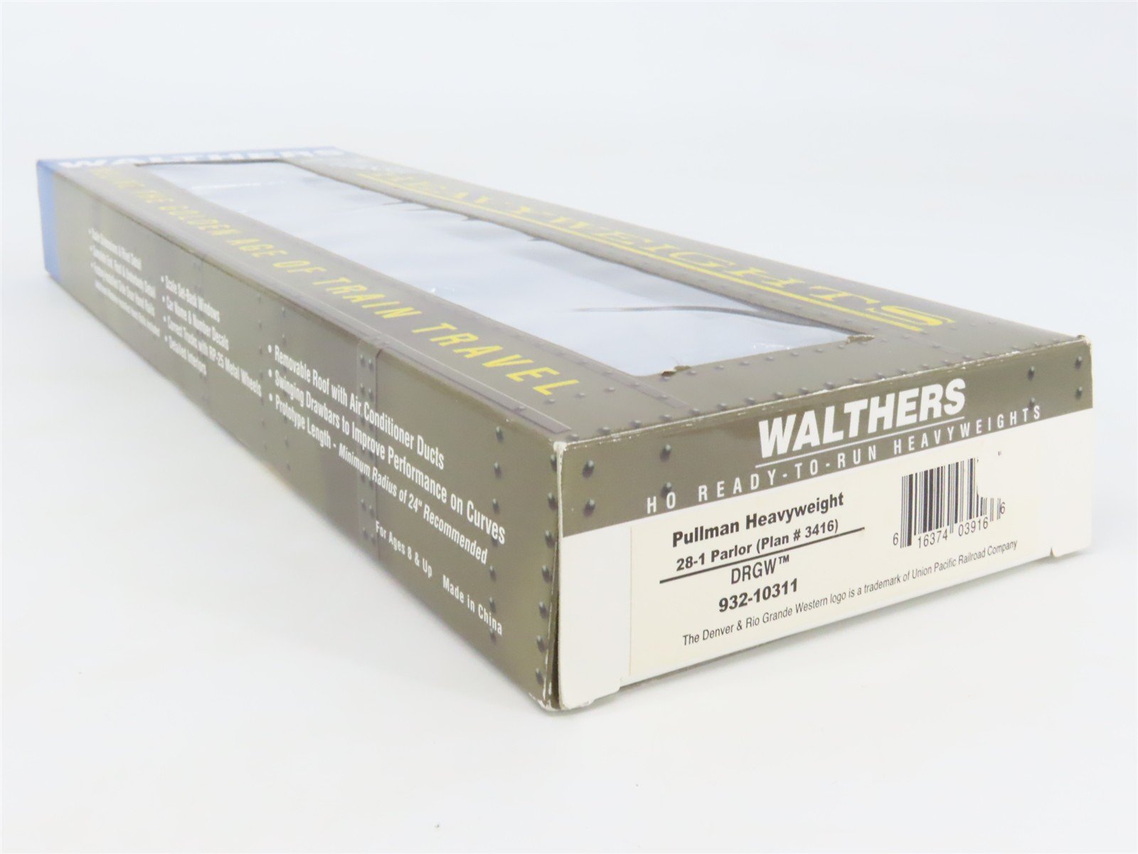 HO Scale Walthers 932-10311 D&RGW Rio Grande Pullman 28-1 Parlor Passenger Car