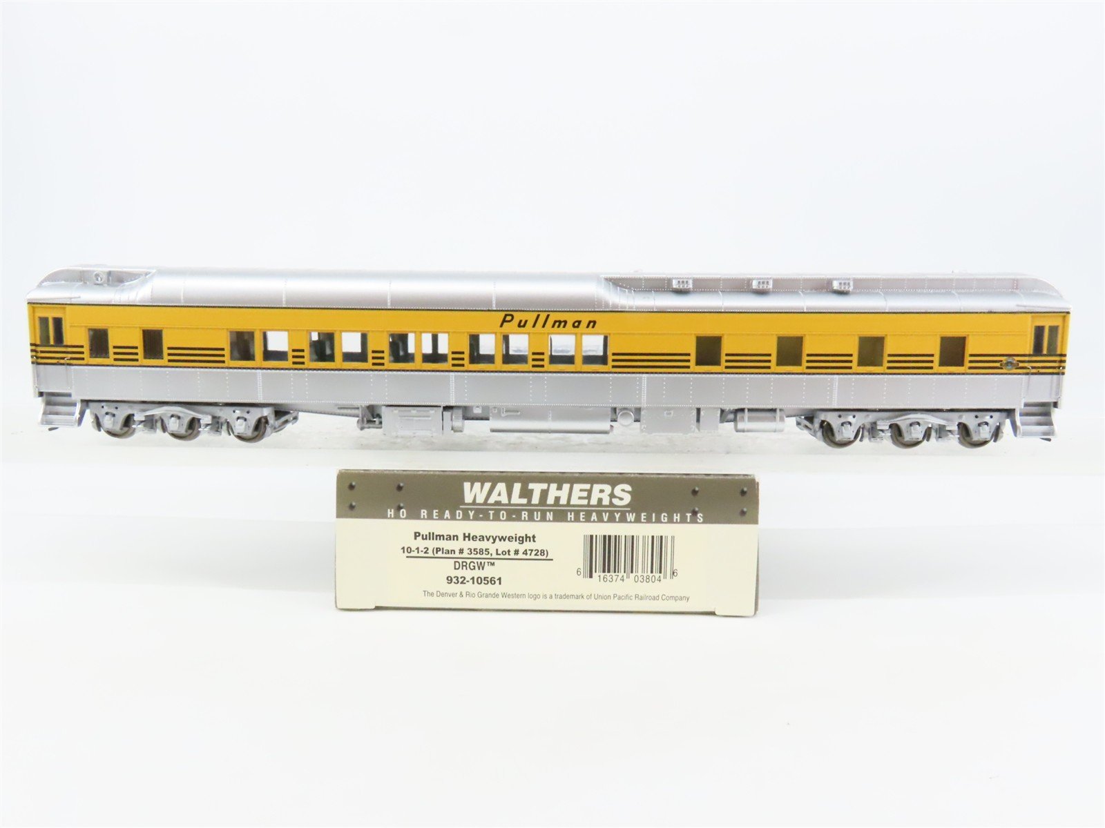 HO Scale Walthers 932-10561 D&RGW Rio Grande Pullman 10-1-2 Passenger Car