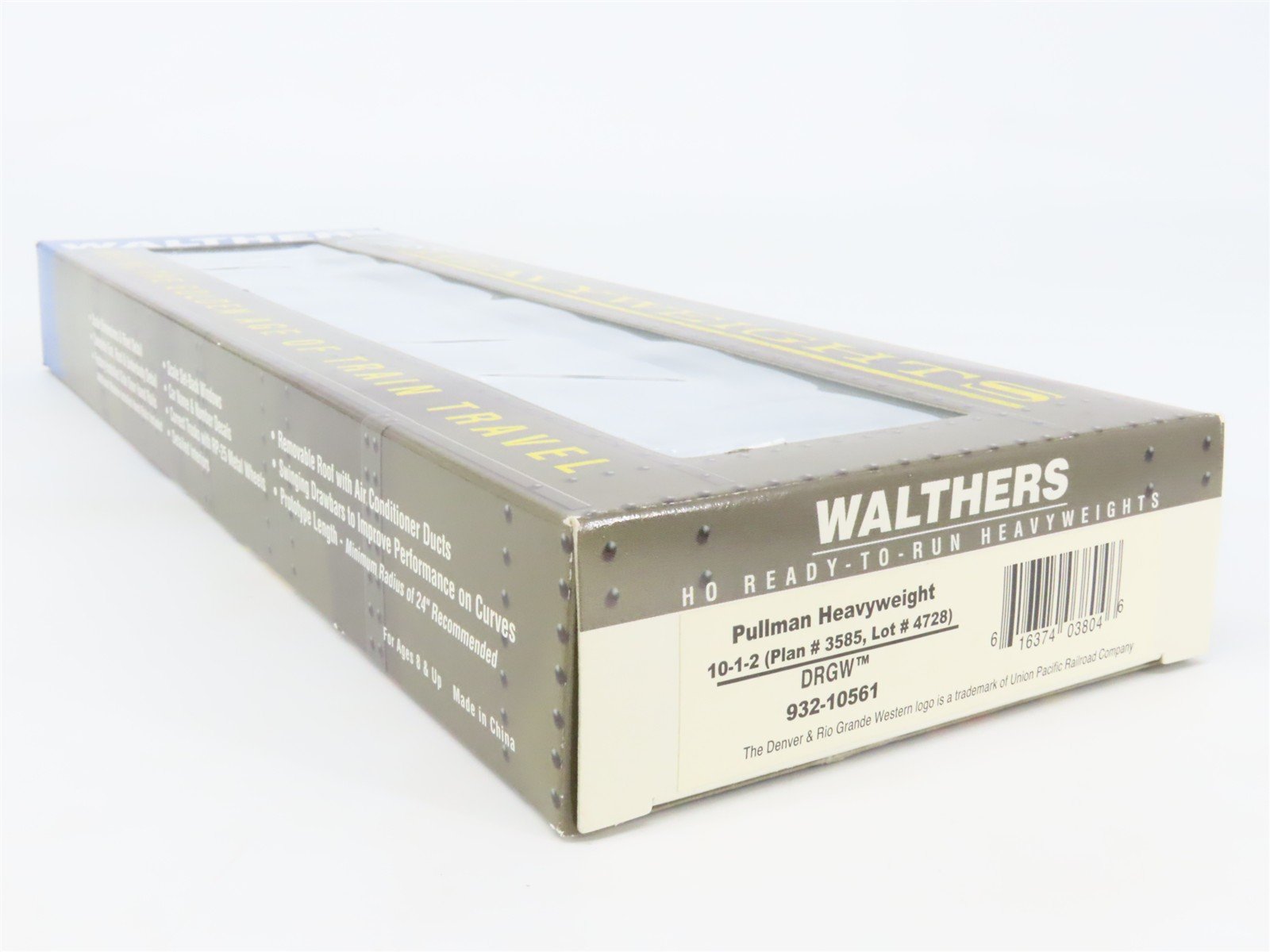 HO Scale Walthers 932-10561 D&RGW Rio Grande Pullman 10-1-2 Passenger Car
