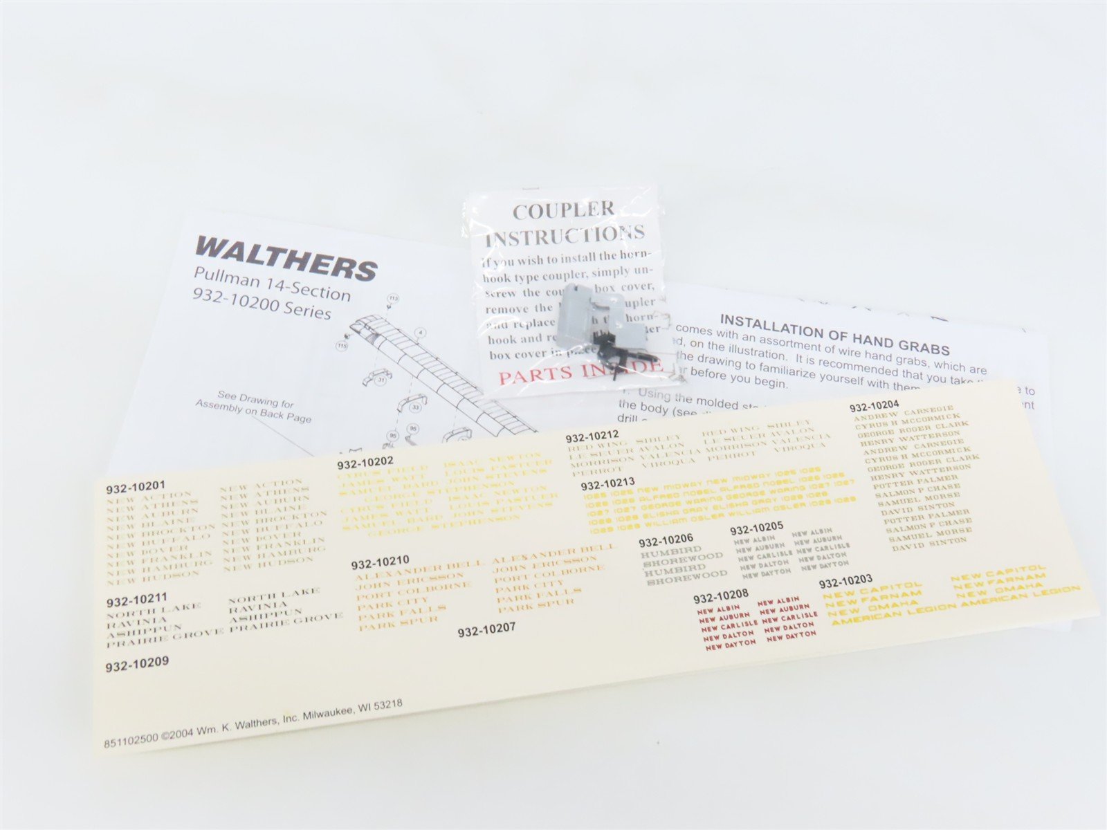 HO Scale Walthers 932-10211 D&RGW Rio Grande Pullman 14-Section Passenger Car