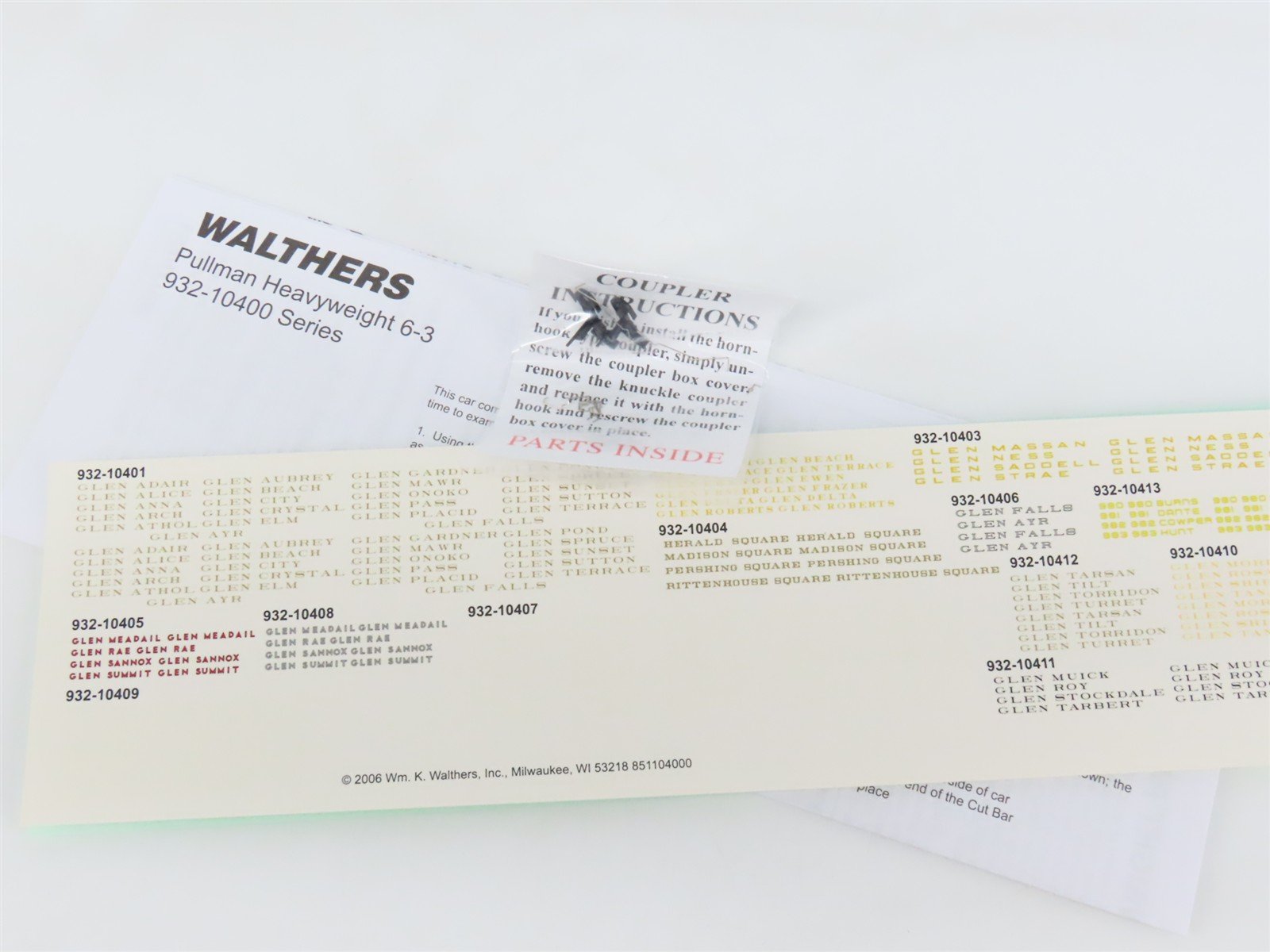 HO Scale Walthers 932-10411 D&RGW Rio Grande Pullman 6-3 Sleeper Passenger