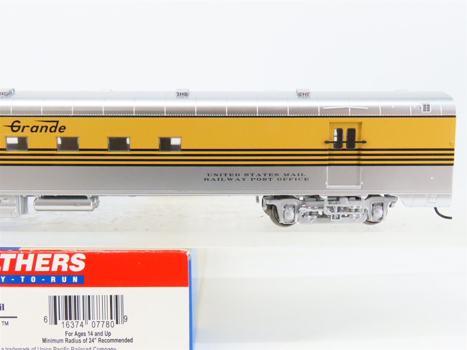 HO Scale Walthers 932-6907 D&RGW Rio Grande ACF Baggage/RPO Passenger Car