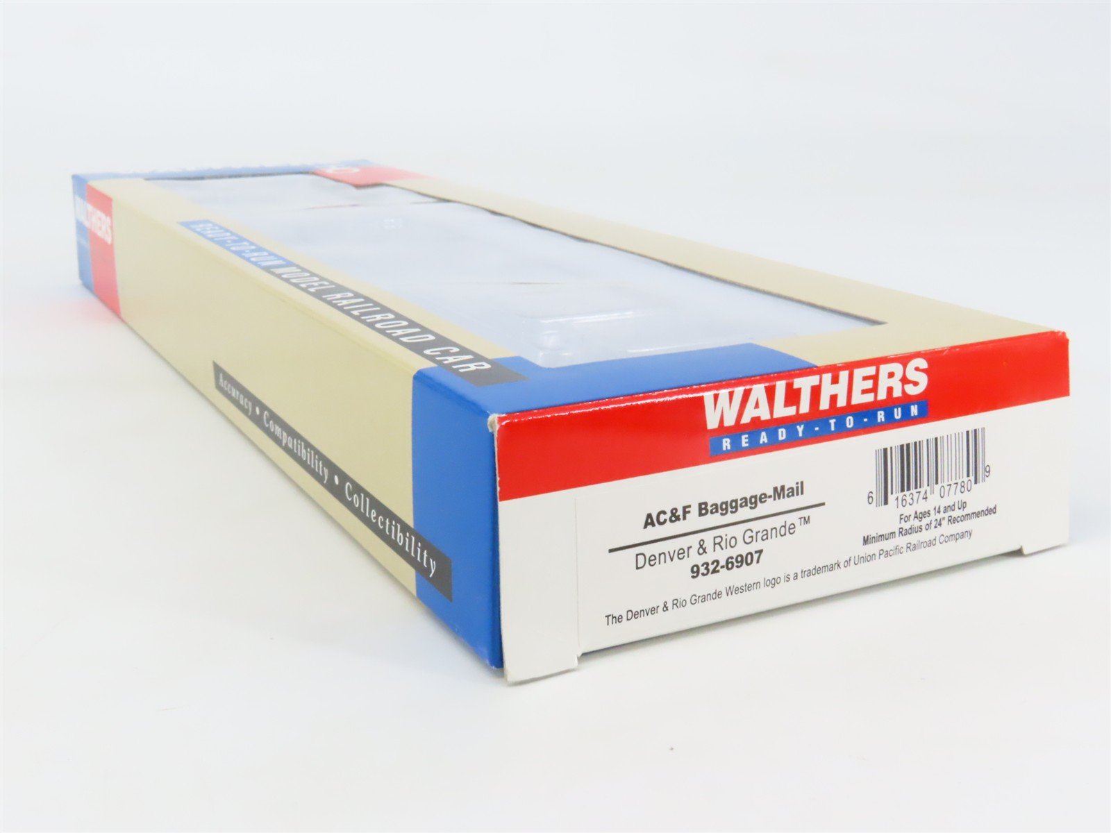 HO Scale Walthers 932-6907 D&RGW Rio Grande ACF Baggage/RPO Passenger Car