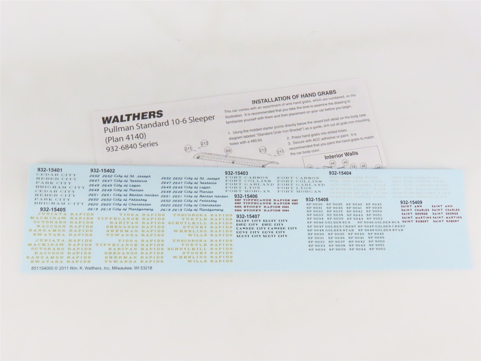 HO Scale Walthers 932-15403 D&RGW Rio Grande P-S 10-6 Sleeper Passenger Car