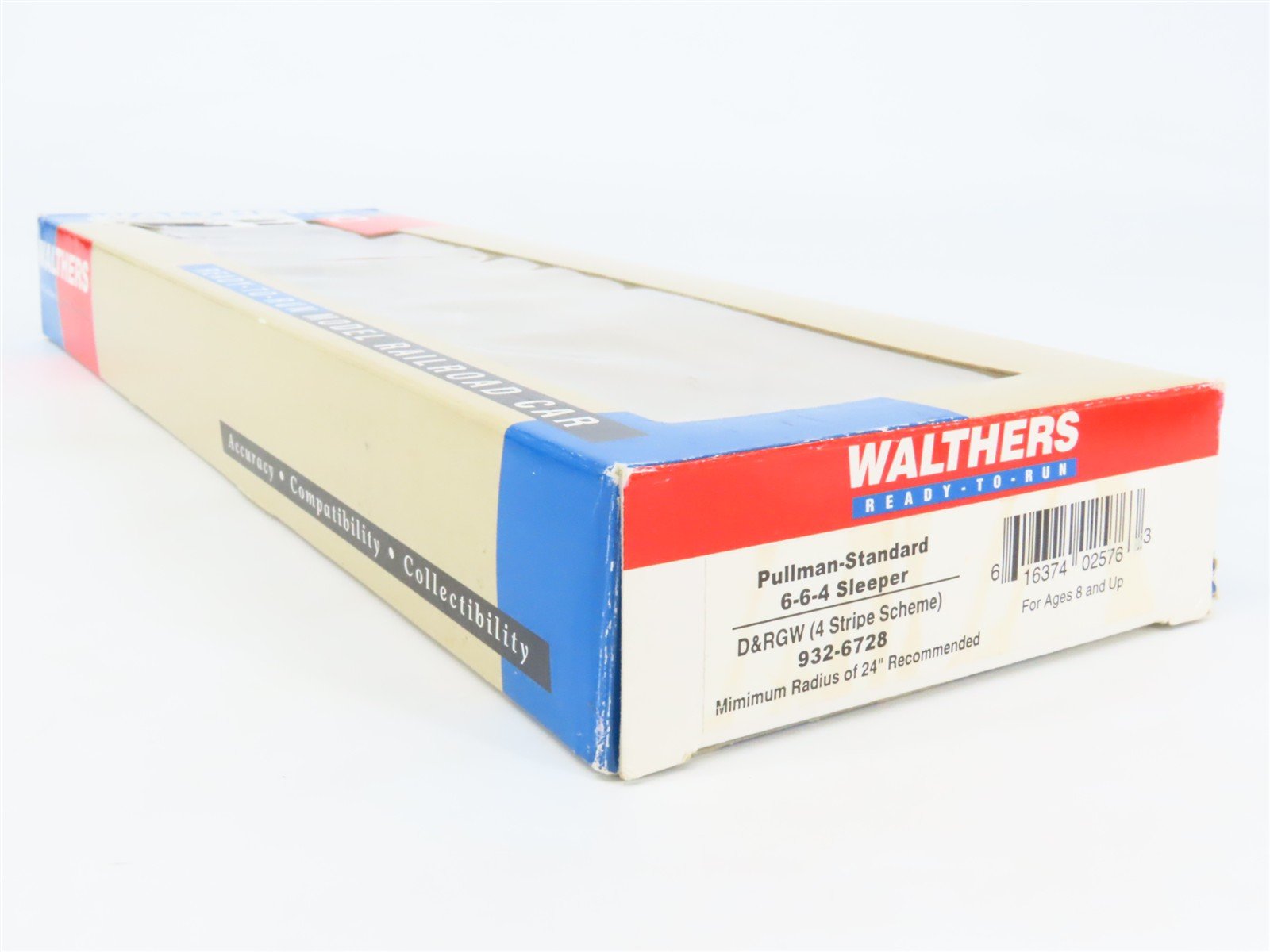 HO Scale Walthers 932-6728 D&RGW Rio Grande P-S 6-6-4 Sleeper Passenger Car