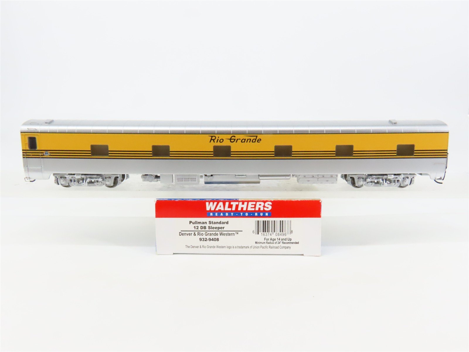 HO Walthers 932-9408 D&RGW Rio Grande P-S 12 Double Bedroom Sleeper Passenger