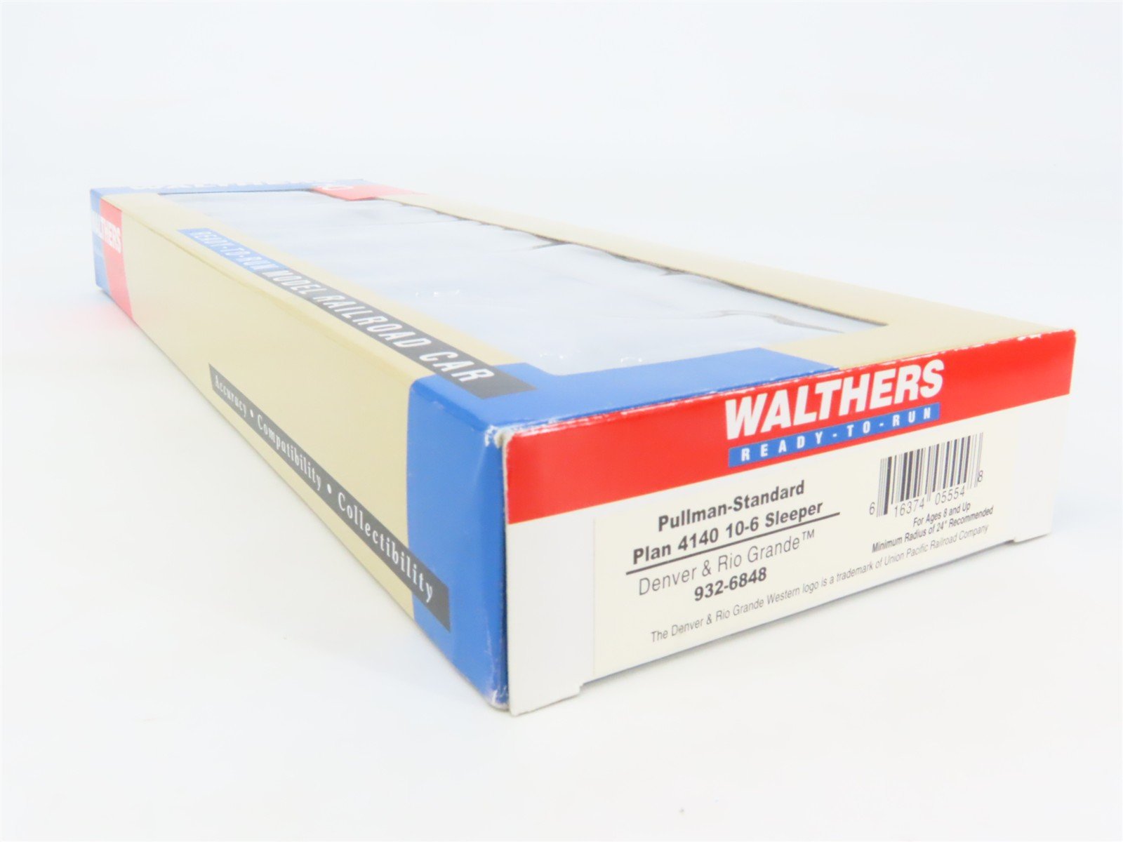 HO Scale Walthers 932-6848 D&RGW Rio Grande P-S 10-6 Sleeper Passenger Car