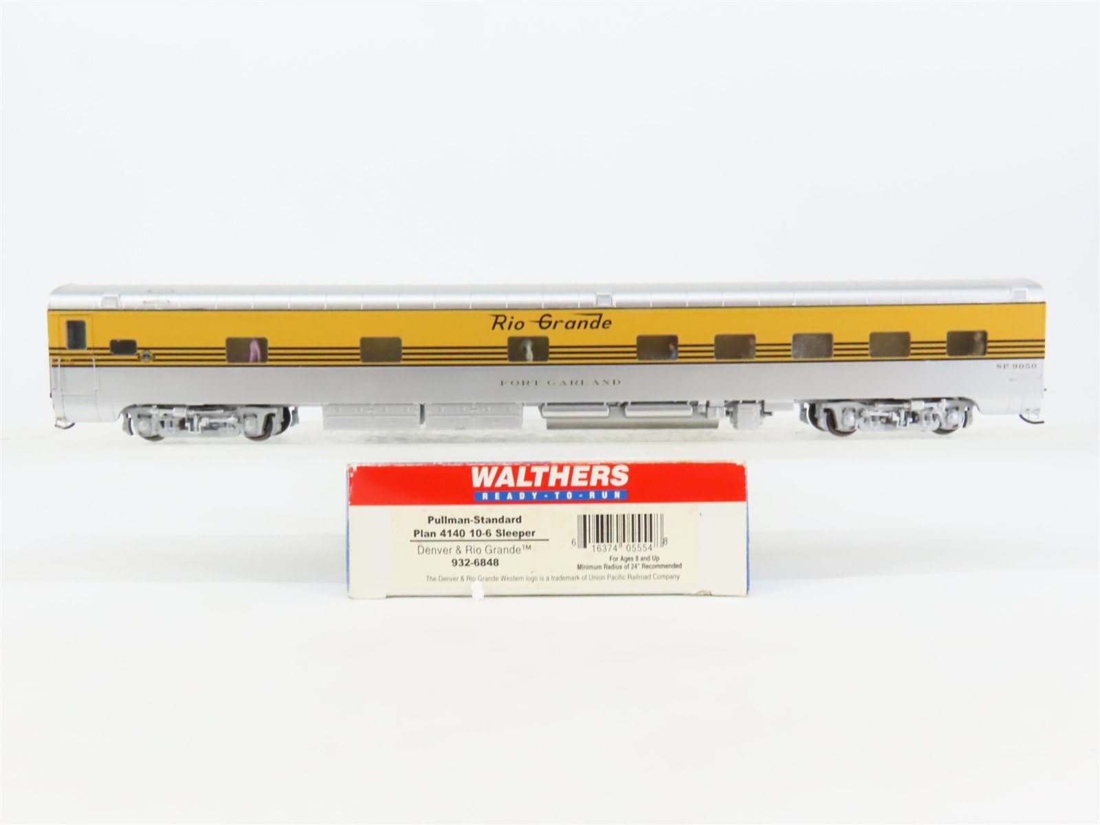 HO Walthers 932-6848 D&RGW Rio Grande P-S 10-6 Sleeper Passenger 