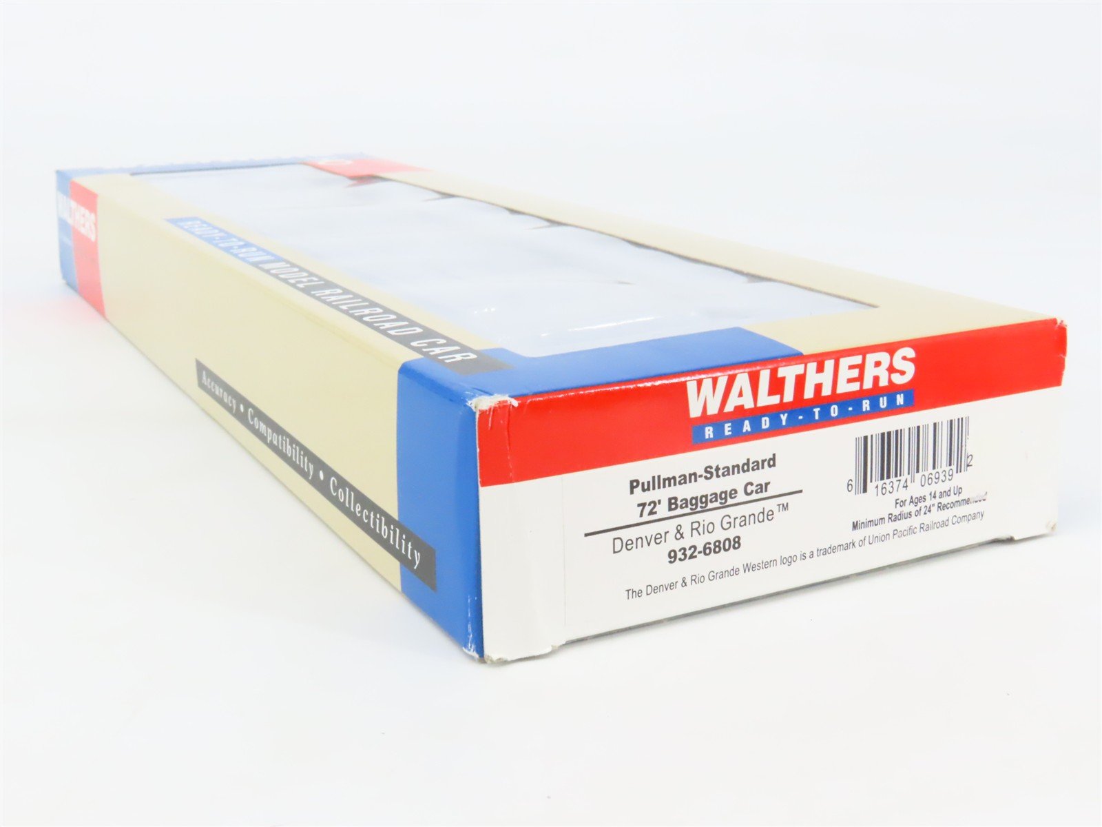 HO Scale Walthers 932-6808 D&RGW Rio Grande P-S 72' Baggage Passenger Car