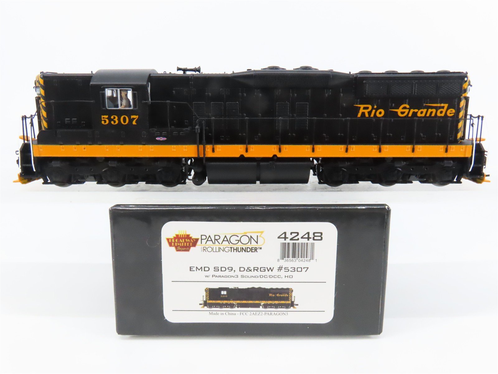 HO Broadway Limited BLI 4248 D&RGW Rio Grande EMD SD9 Diesel #5307 - Paragon3