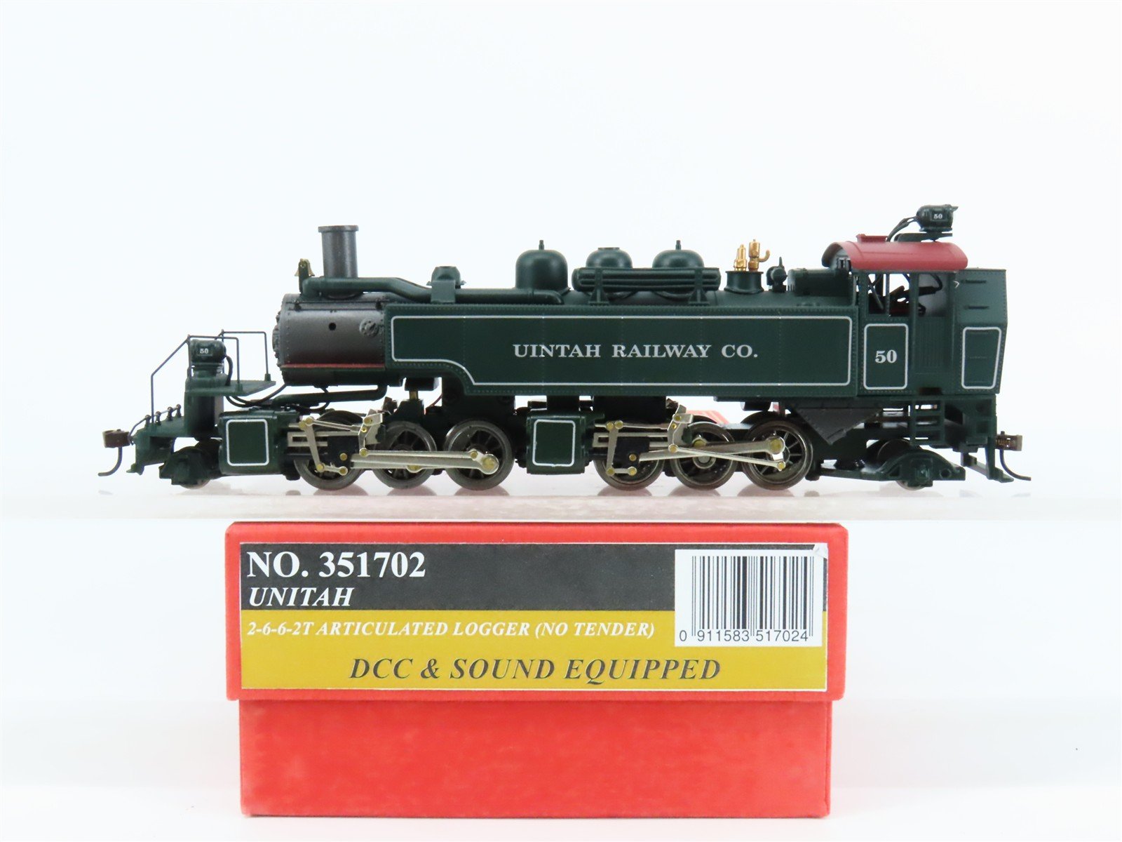 HO Mantua 351702 Uintah 2-6-6-2T Articulated Logger Steam #50 w/ DCC & Sound