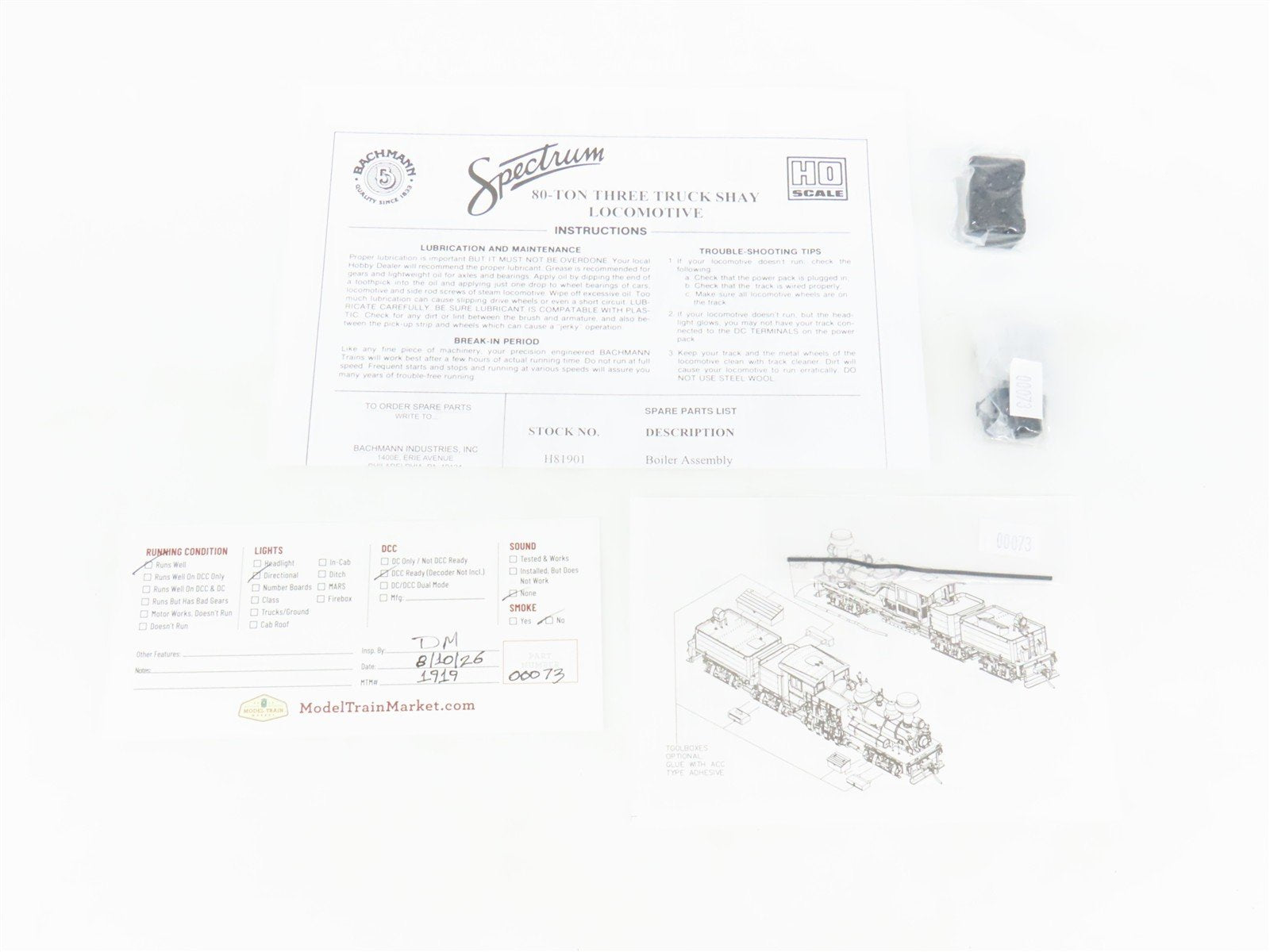 HO Scale Bachmann Spectrum 81906 Cass Scenic 3-Truck Shay Steam #5 - DCC Ready