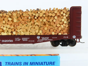 HO Scale Athearn 1457 ATSF Santa Fe 40' Pulpwood Flatcar #92956 w/Custom Load