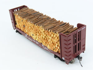 HO Scale Athearn 1457 ATSF Santa Fe 40' Pulpwood Flatcar #92956 w/Custom Load
