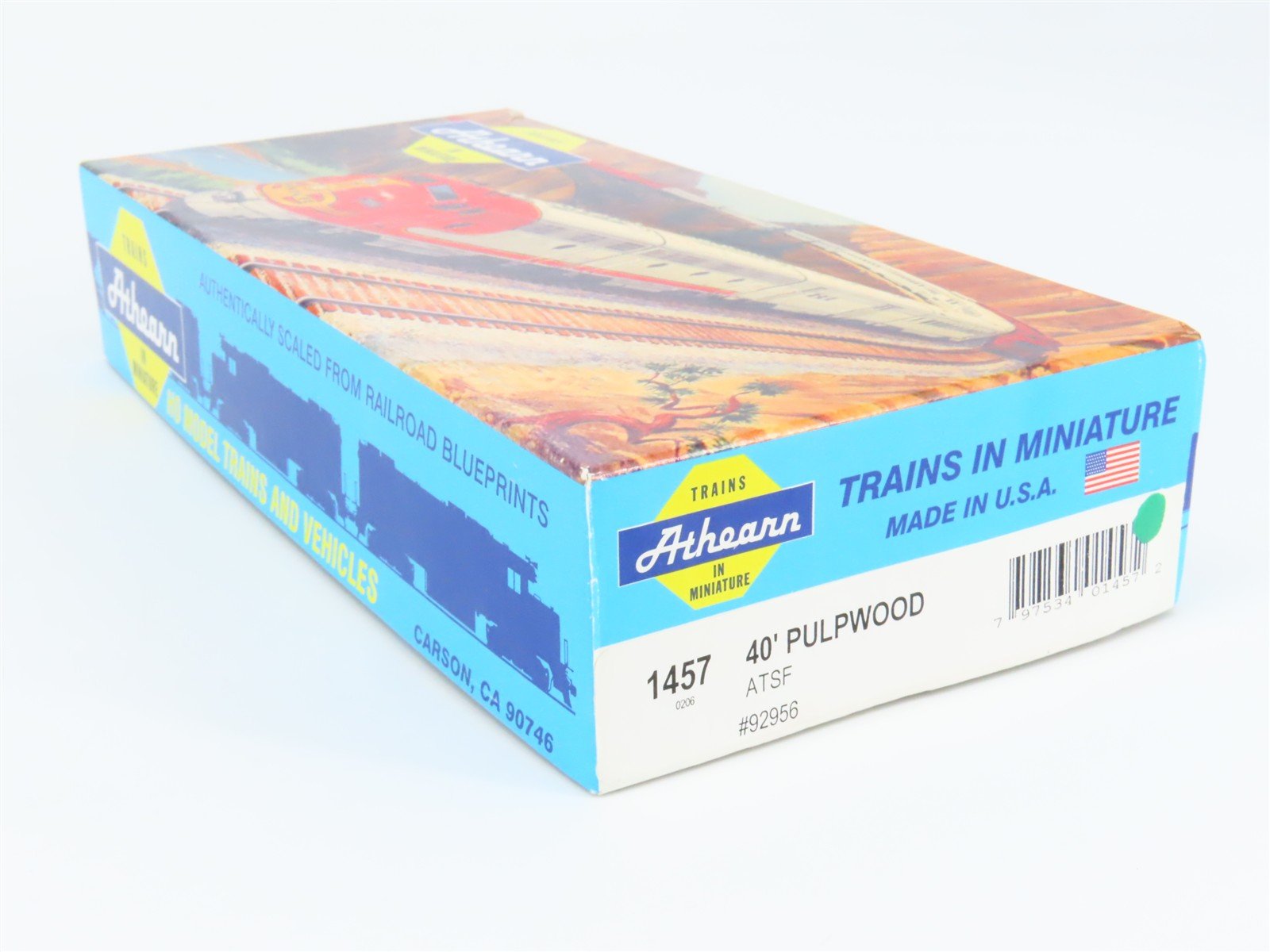 HO Scale Athearn 1457 ATSF Santa Fe 40' Pulpwood Flatcar #92956 w/Custom Load