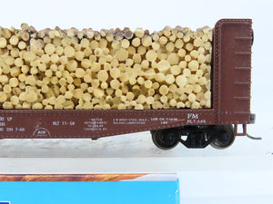 HO Athearn 1453 L&N Louisville & Nashville 40' Pulpwood Flatcar #23058 w/Load