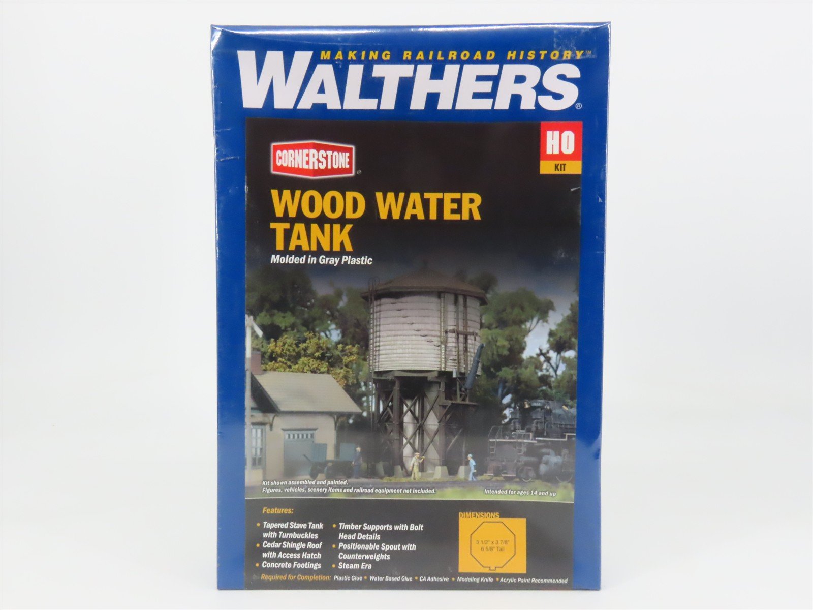 HO Scale Walthers 933-3531 Wood Water Tank Building Kit SEALED