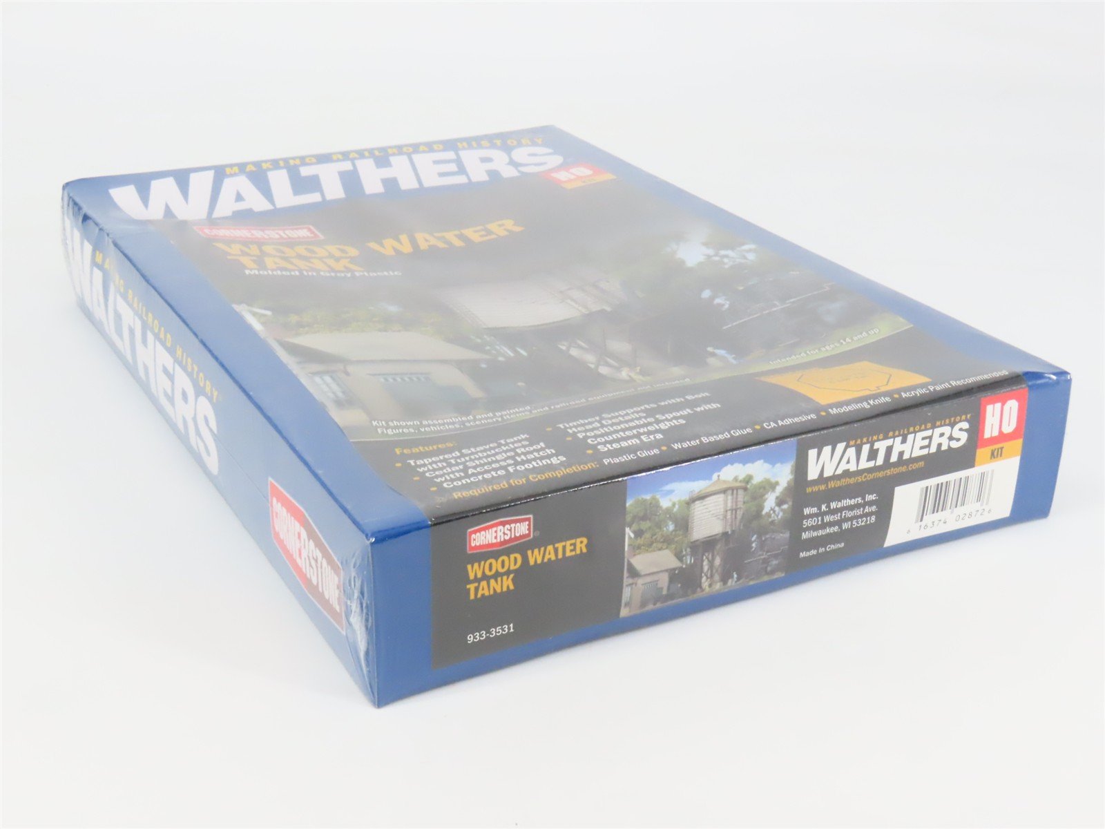 HO Scale Walthers 933-3531 Wood Water Tank Building Kit SEALED