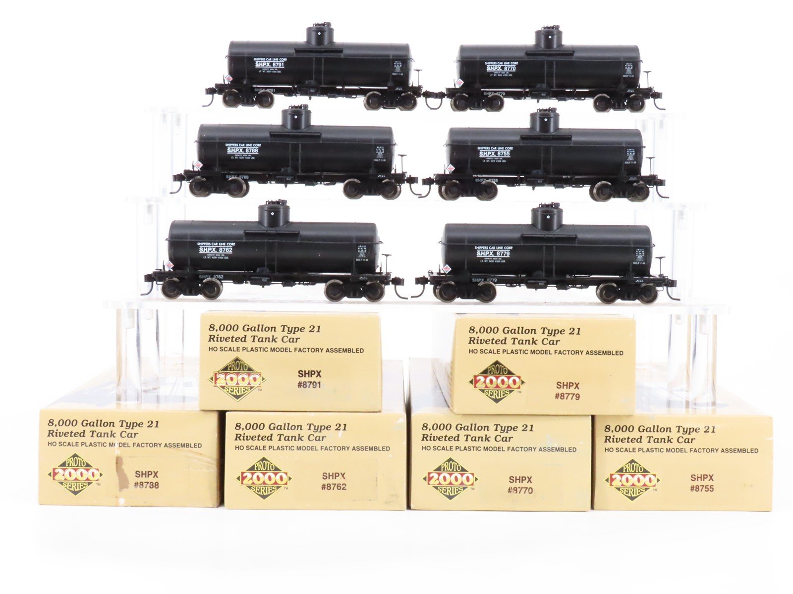HO Scale PROTO 2000 21894 SHPX Shipper's Car Line 8,000 Gallon Tank Cars 6-Pack