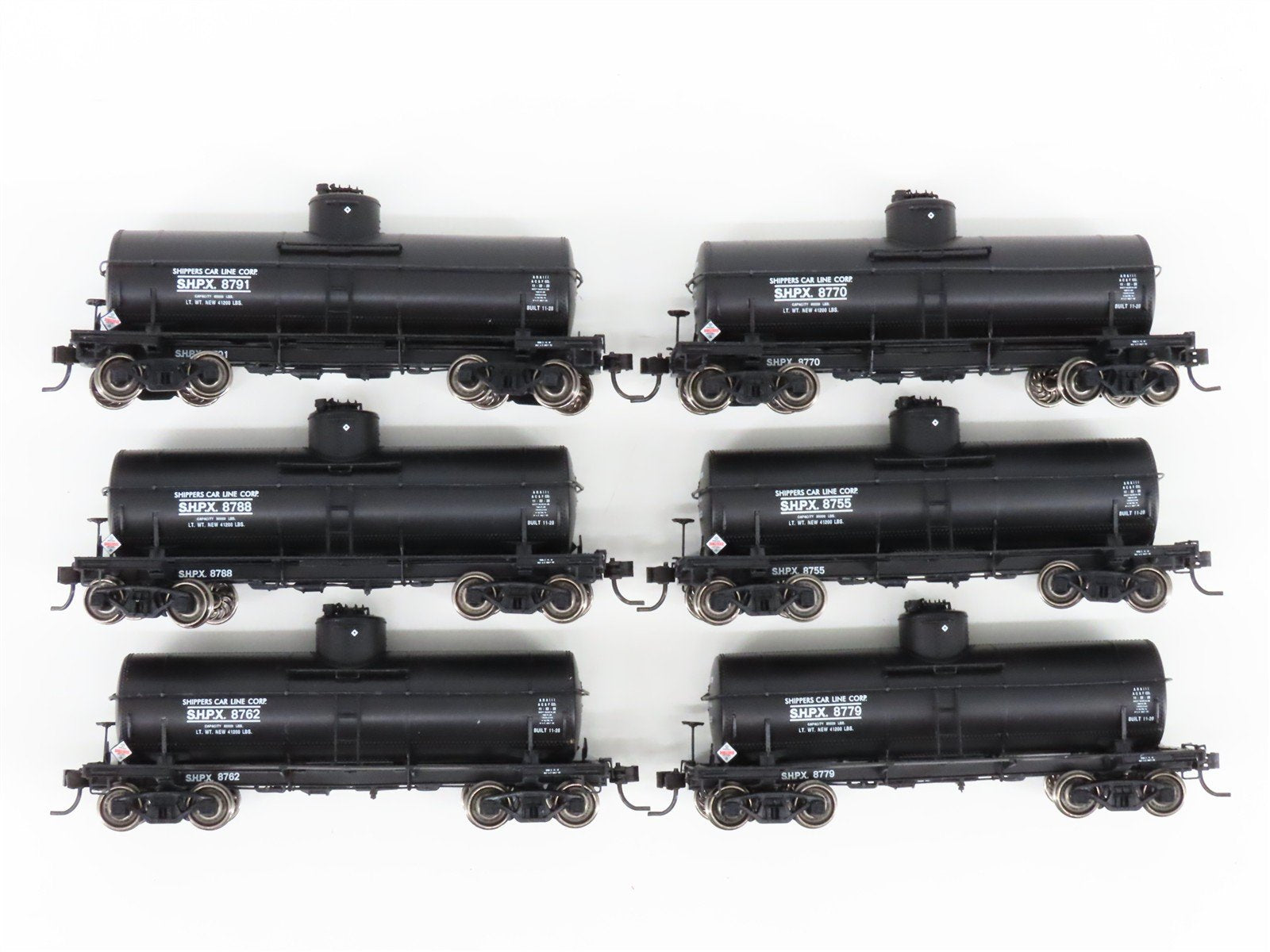 HO Scale PROTO 2000 21894 SHPX Shipper's Car Line 8,000 Gallon Tank Cars 6-Pack