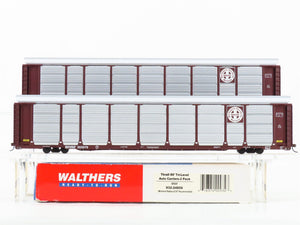 HO Walthers 932-24856 BNSF Burlington Northern Santa Fe Auto Carriers 2-Pack