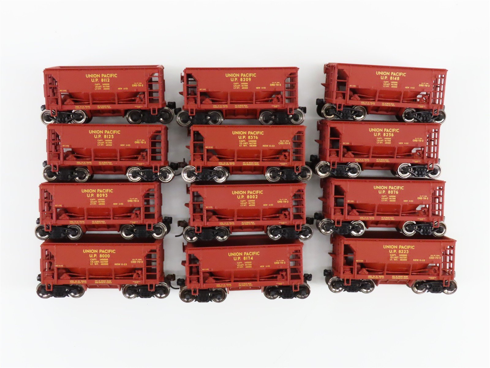 HO Scale Walthers Gold Line 932-4478 UP Union Pacific Railroad Ore Cars 12-Pack