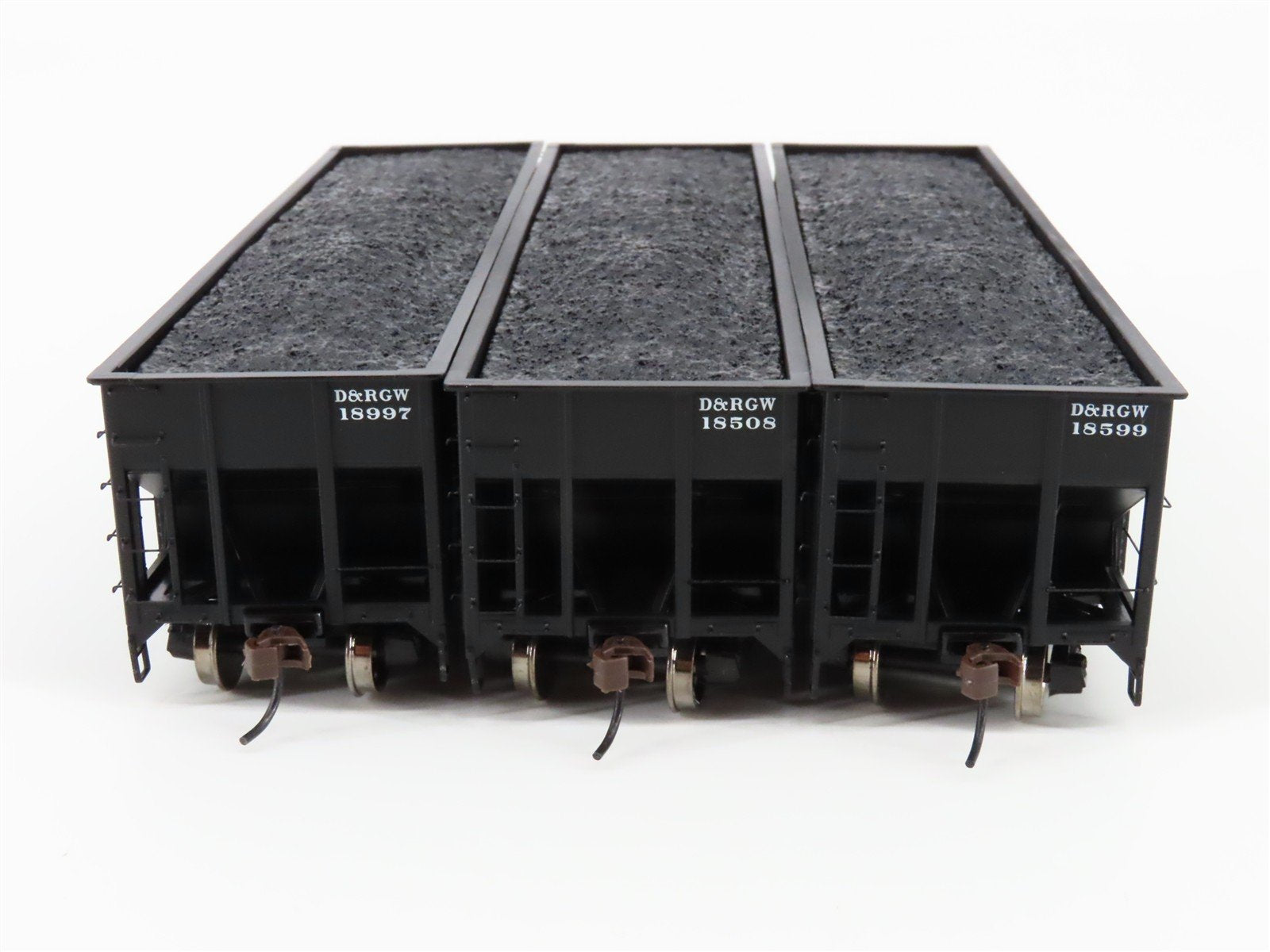 HO Scale Athearn 95614 D&RGW Rio Grande Railroad 40' 3-Bay Hoppers 6-Pack