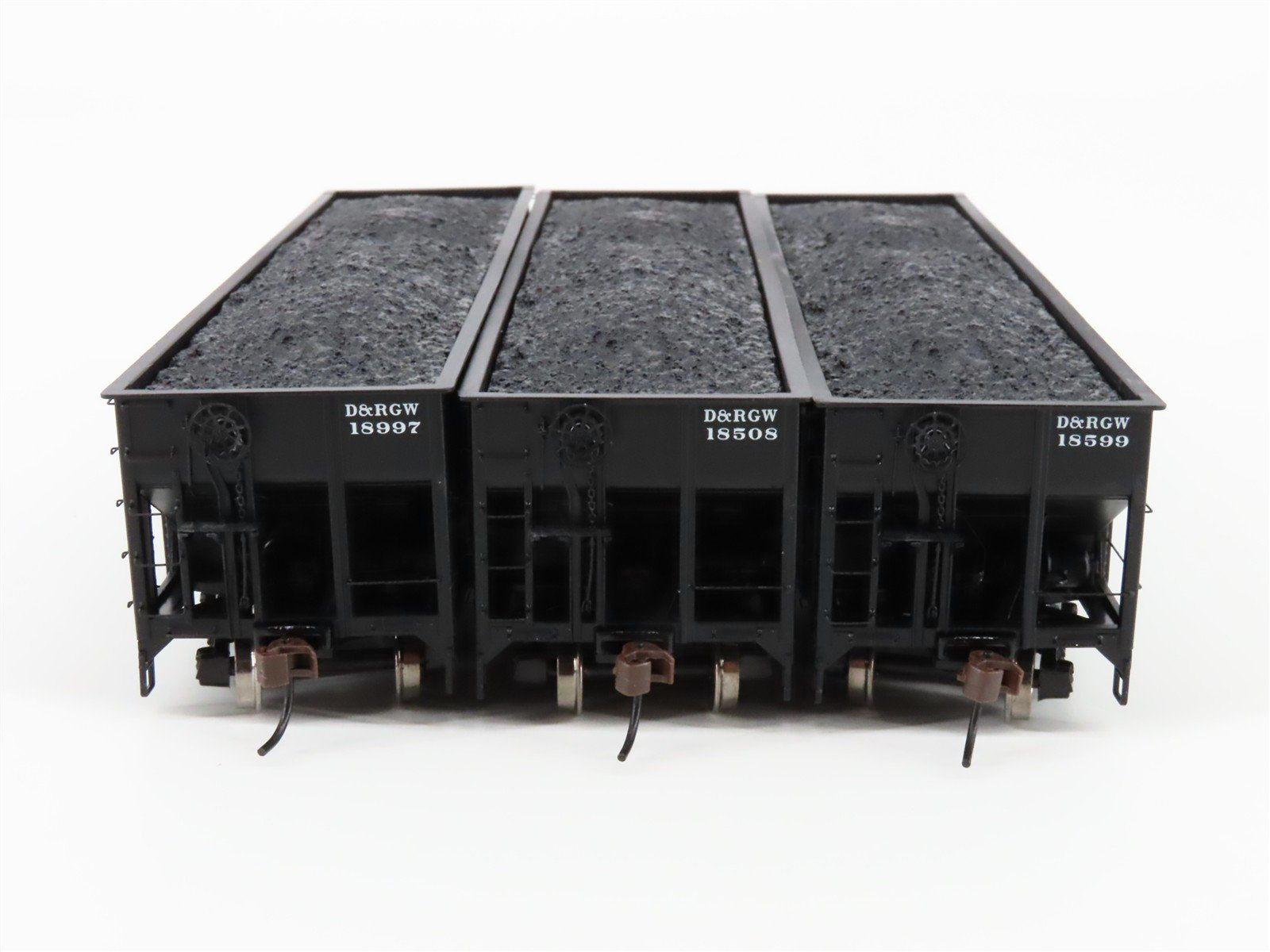 HO Scale Athearn 95614 D&RGW Rio Grande Railroad 40' 3-Bay Hoppers 6-Pack