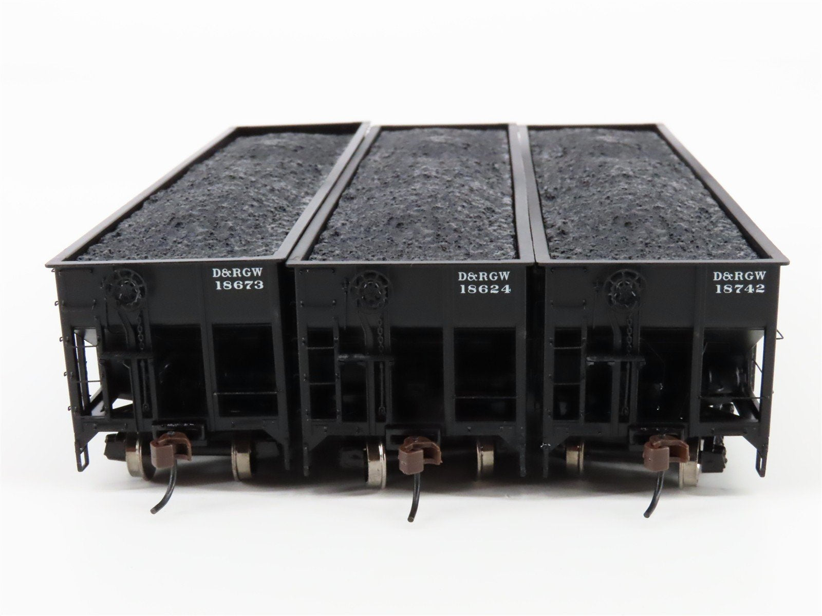 HO Scale Athearn 95614 D&RGW Rio Grande Railroad 40' 3-Bay Hoppers 6-Pack