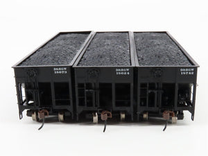 HO Scale Athearn 95614 D&RGW Rio Grande Railroad 40' 3-Bay Hoppers 6-Pack