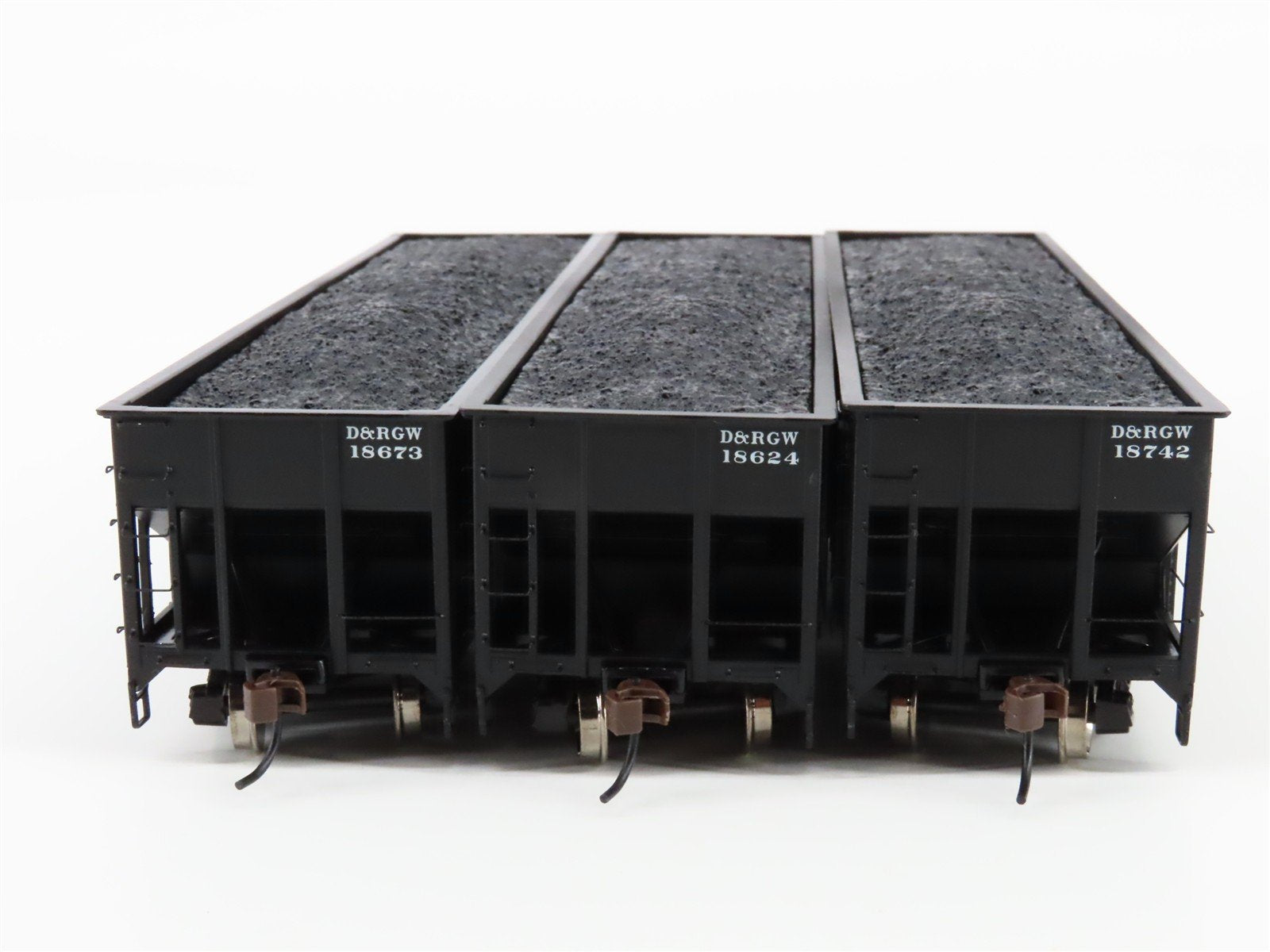HO Scale Athearn 95614 D&RGW Rio Grande Railroad 40' 3-Bay Hoppers 6-Pack