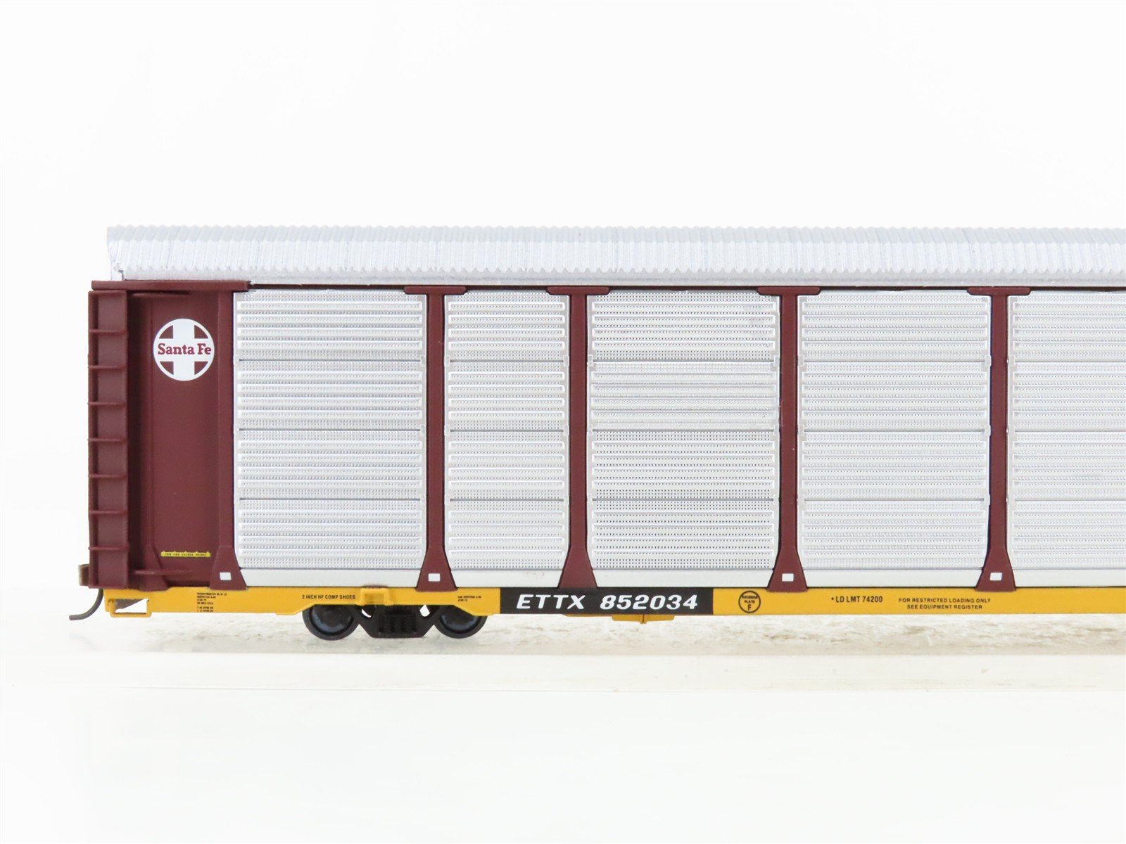 HO Walthers 932-24851 ETTX ATSF Santa Fe 89' Tri-Level Auto Carriers 2-Pack