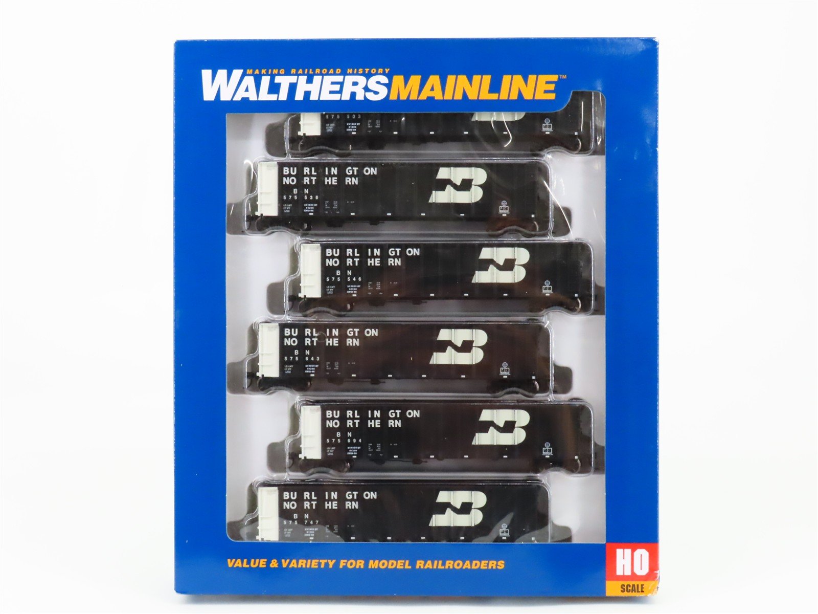 HO Walthers Mainline 910-56002 BN Burlington Northern 50' Gondolas 6-Pack Sealed