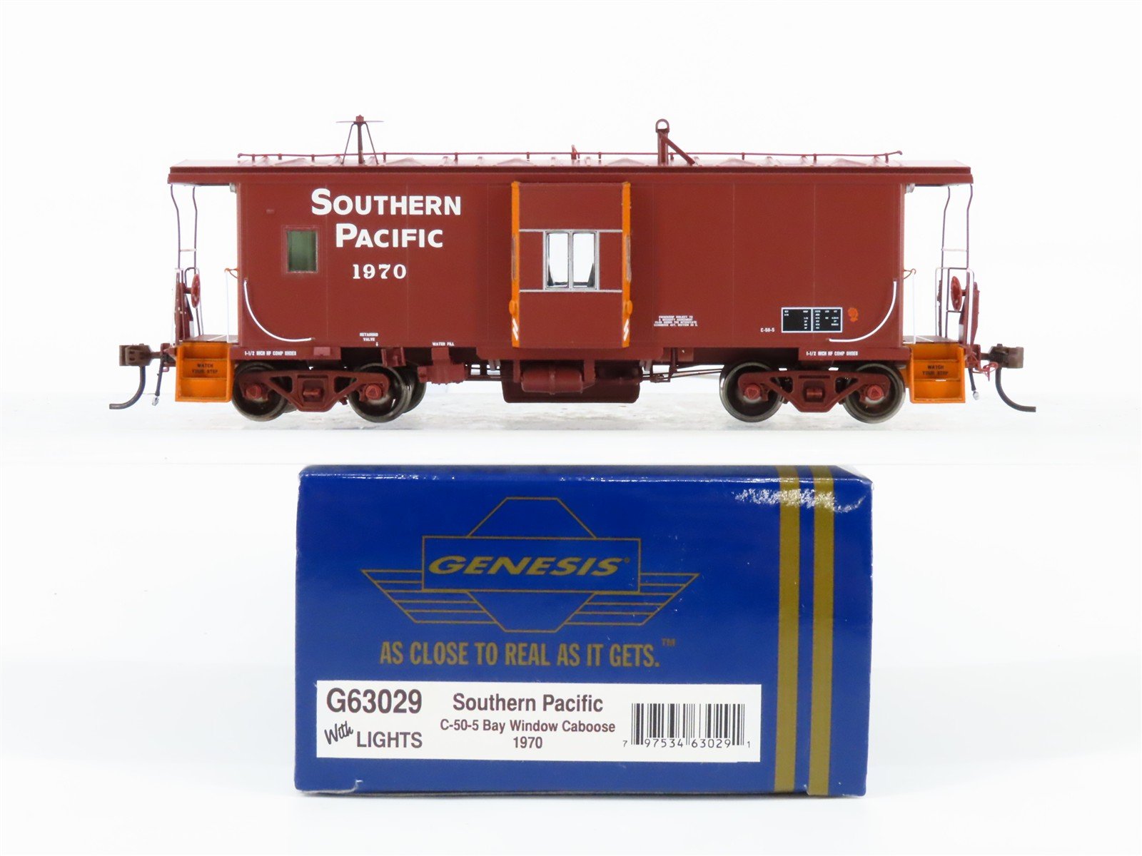HO Athearn Genesis G63029 SP Southern Pacific Bay Window Caboose #1970 Lighted
