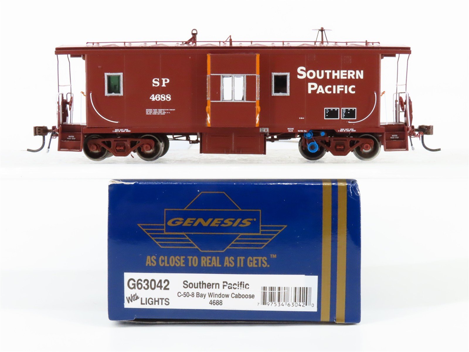 HO Athearn Genesis G63042 SP Southern Pacific Bay Window Caboose #4688 Lighted