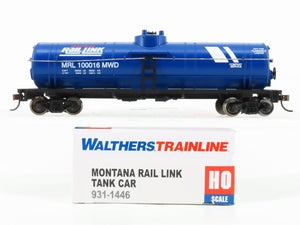 HO Scale Walthers Trainline 931-1446 MRL Montana Rail Link Tank Car #100016