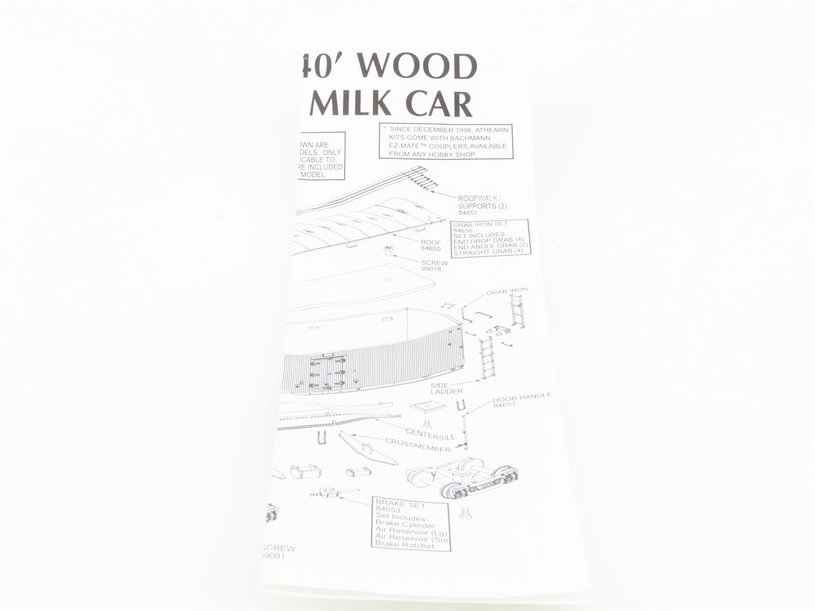 HO Scale Roundhouse 84621 FFDX Fairfield Farms Milk 40' Wood Reefer #103