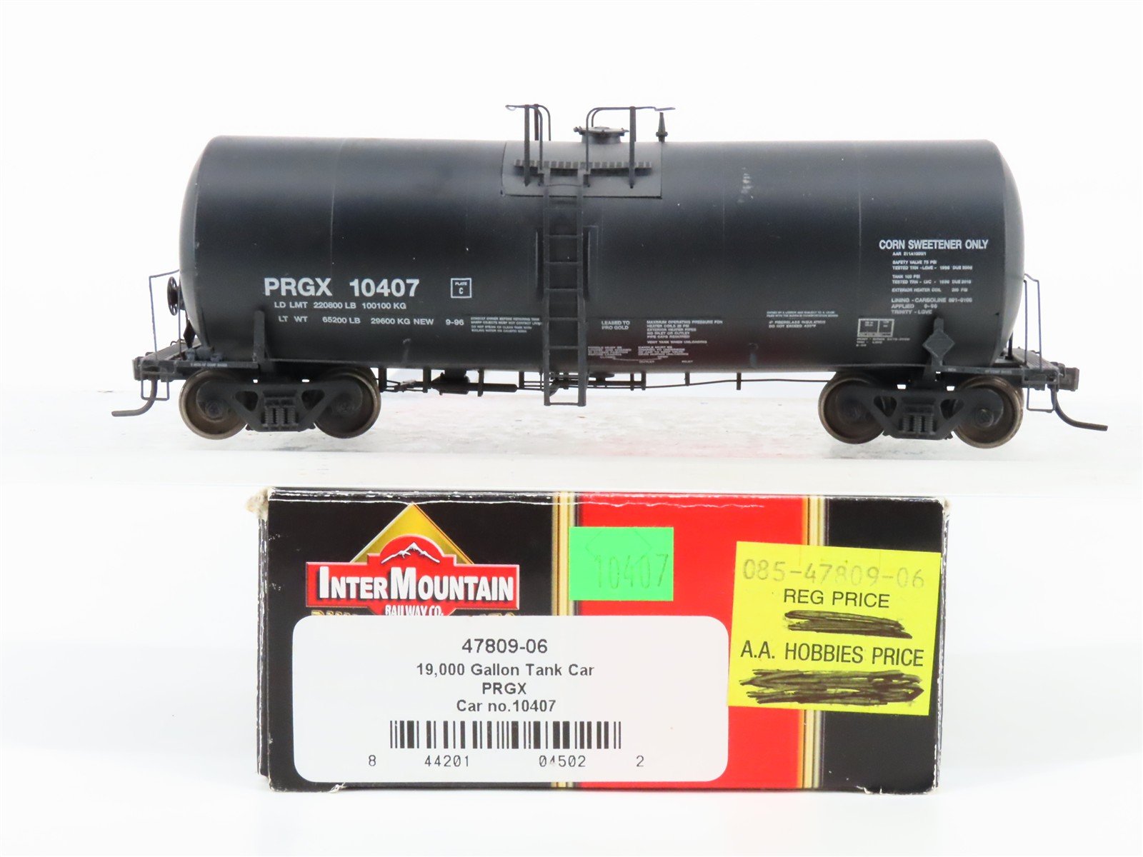 HO InterMountain Pinnacle Series 47809-06 PRGX 19,000 Gallon Tank Car #10407