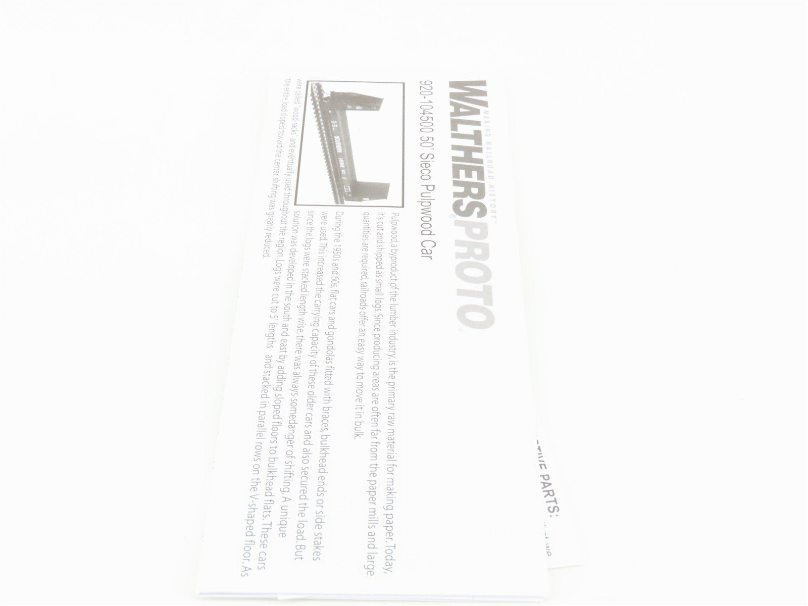 HO Walthers Proto 920-104515 NS Norfolk Southern 50' Pulpwood Flat Car #111326