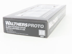 HO Walthers Proto 920-104515 NS Norfolk Southern 50' Pulpwood Flat Car #111326