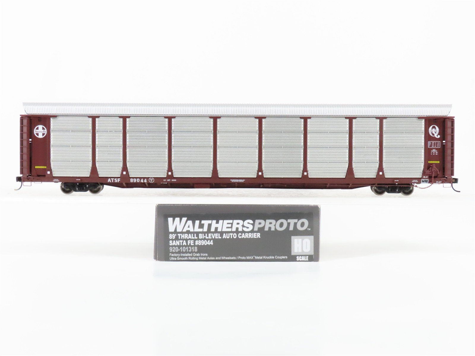 HO Scale Walthers Proto 920-101318 ATSF Santa Fe 89' Thrall Auto Carrier #89044