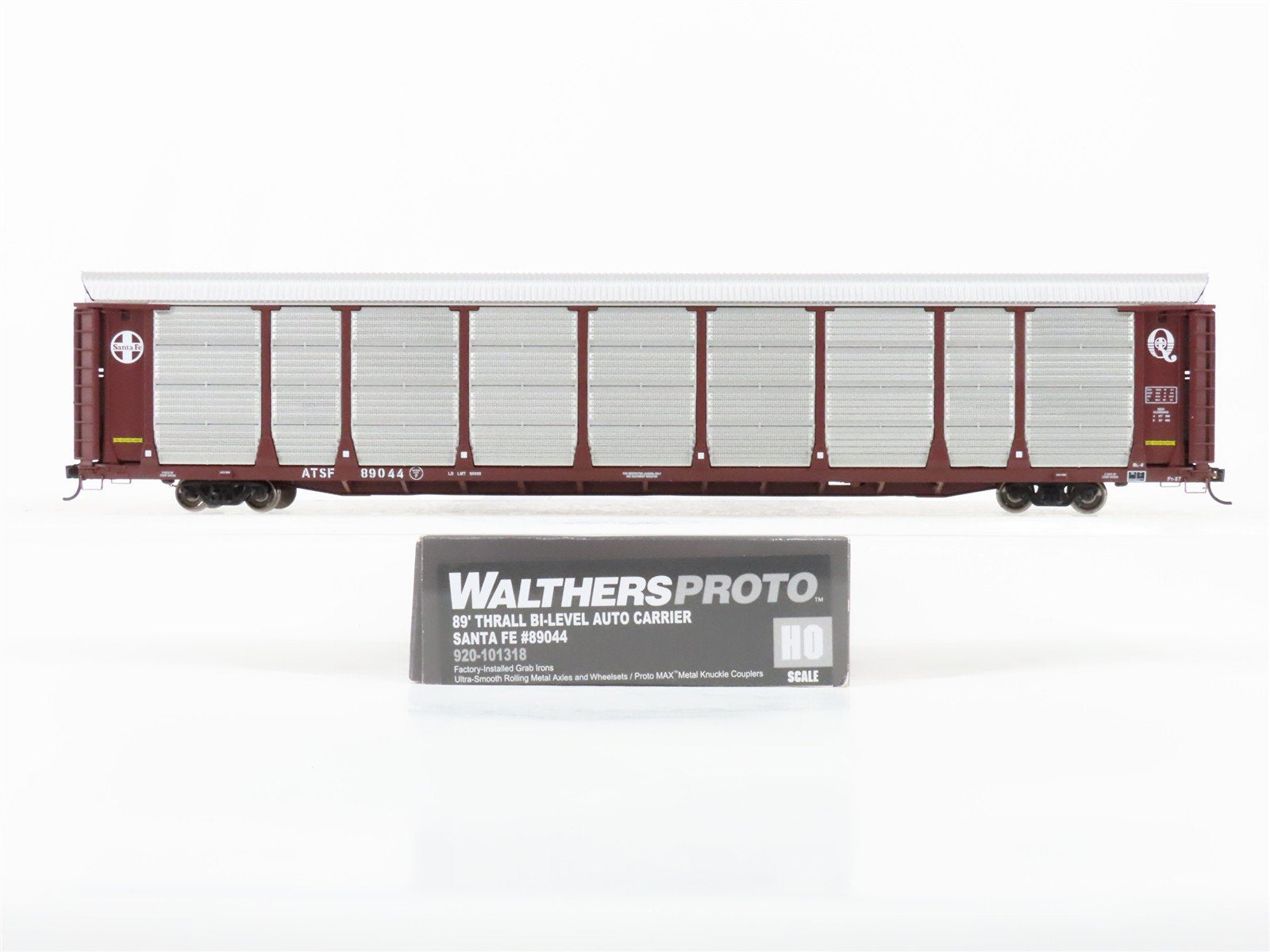 HO Scale Walthers Proto 920-101318 ATSF Santa Fe 89' Thrall Auto Carrier #89044