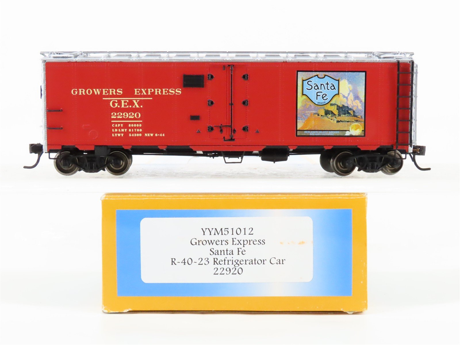 HO Scale YesterYear Models YYM51012 GEX Growers Express Santa Fe Reefer #22920