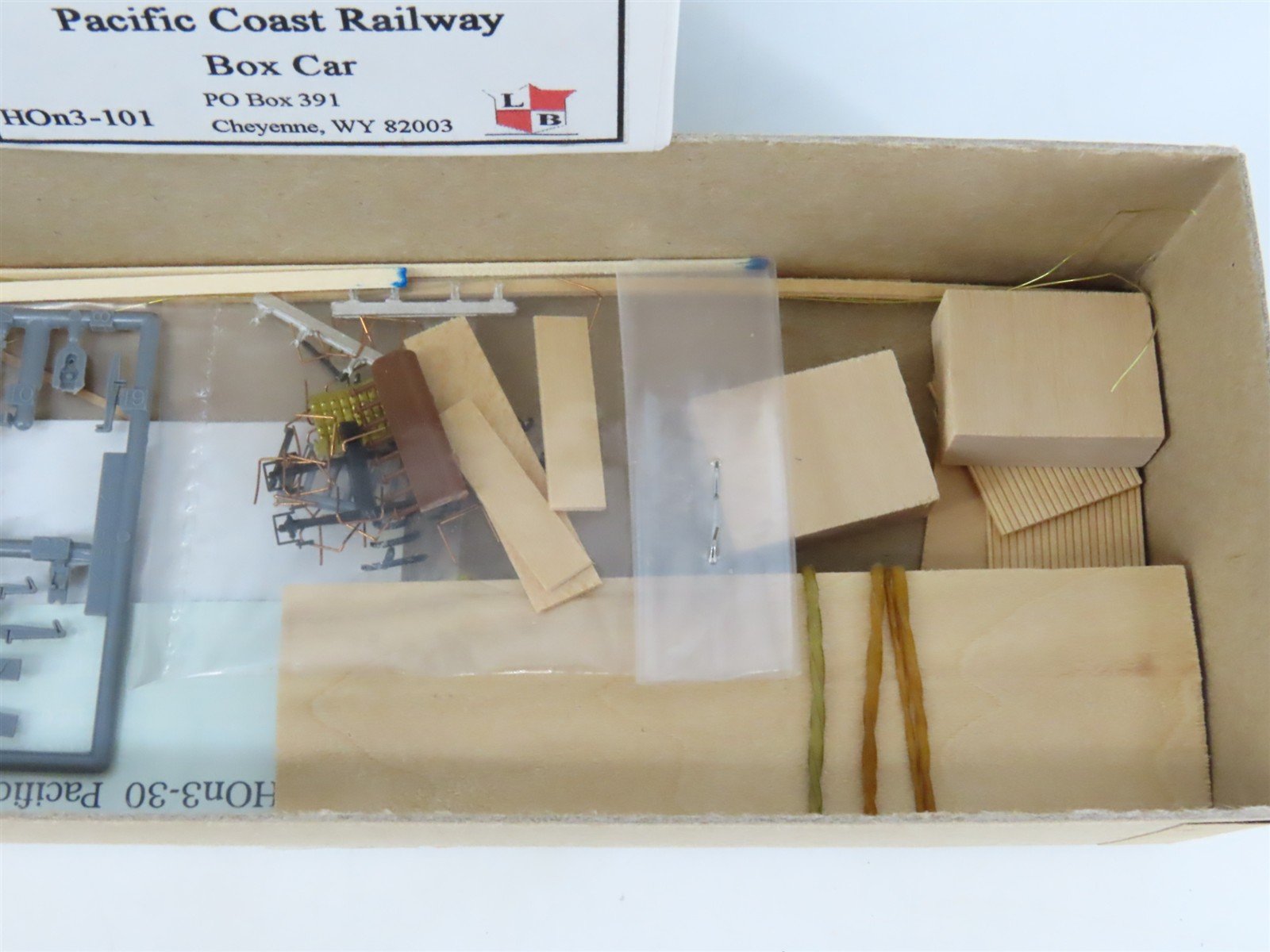 HOn3 Labelle Craftsman Kit #HOn3-101 Undecorated Pacific Coast Wood Box Car