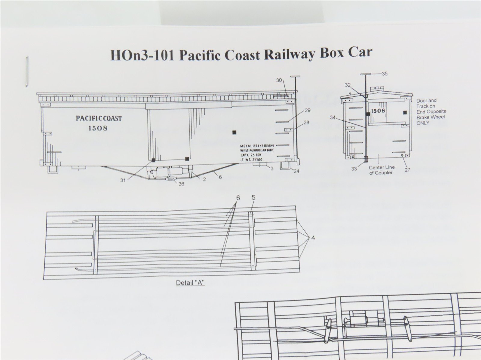 HOn3 Labelle Craftsman Kit #HOn3-101 Undecorated Pacific Coast Wood Box Car