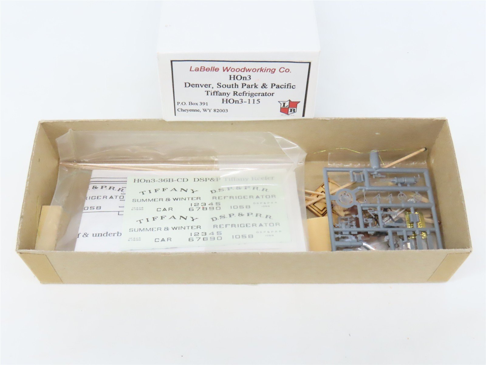 HOn3 Scale Labelle Craftsman Kit #HOn3-115 Undecorated DSP&P Tiffany Wood Reefer